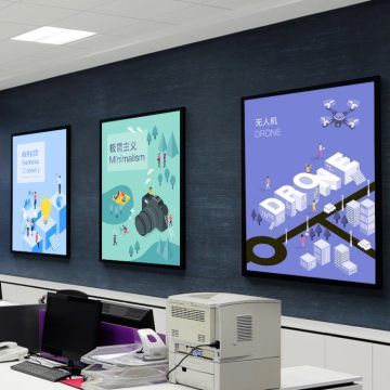 【挂画办公室】互联网络科技公司办公室企业文化个性创意艺术海报装饰